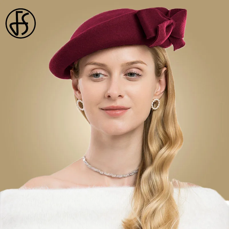Женская фетровая шляпка Таблетка FS шерстяная для церкви и торжественных случаев