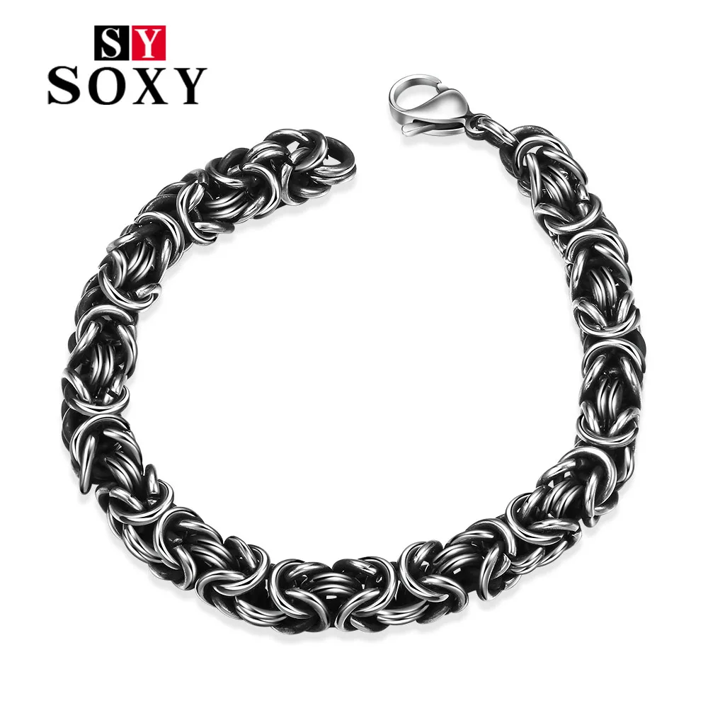 Soxy Нержавеющая сталь мужские браслет Лидер продаж Попкорн цепи Повседневное