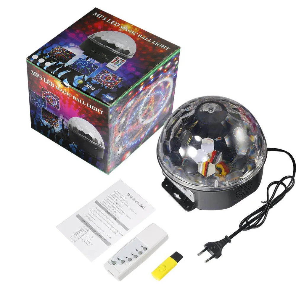 MP3 светодиодный волшебный светящийся хрустальный шар динамический жидкое небо