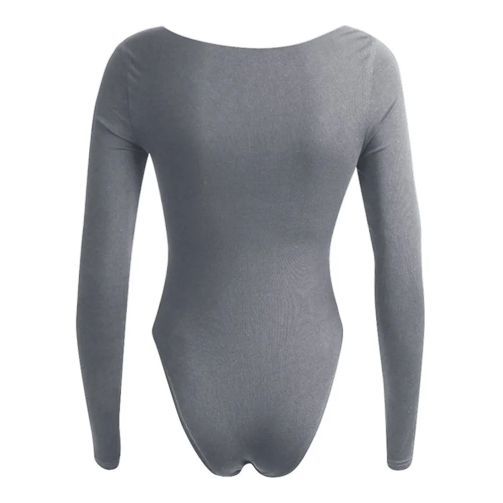 Женский комбинезон с круглым вырезом и длинным рукавом женский #0314|Боди| |