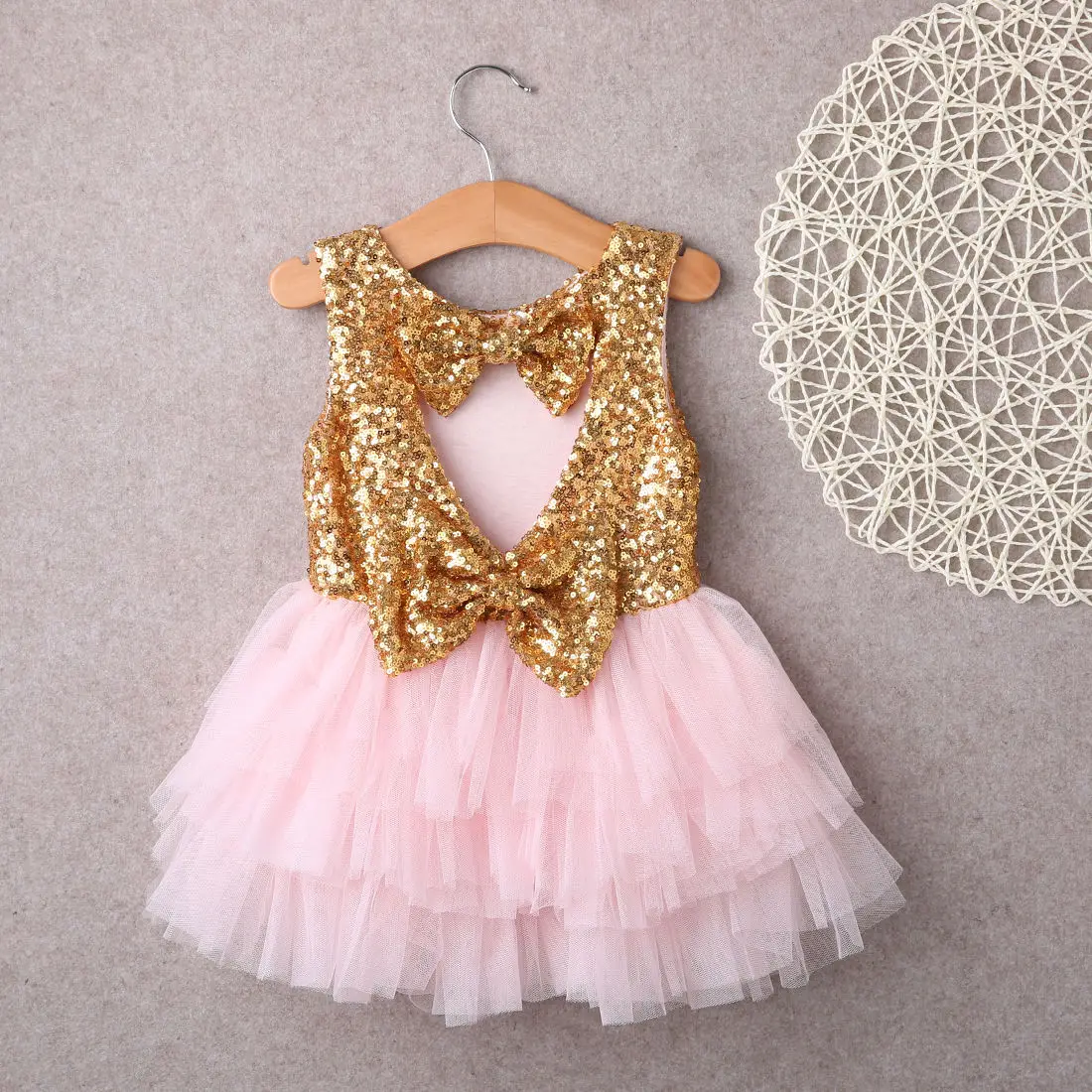 2018 Girls Summer Dress Kids Baby Flower Girl Sequins Party Gown Formal Dresses Costume | Детская одежда и обувь