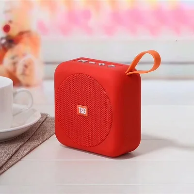 Тканевый художественный Карманный наружный беспроводной Bluetooth 4,0 стерео портативный диафрагма для динамика BT динамик fm-радио для фестиваля подарок - Цвет: Красный