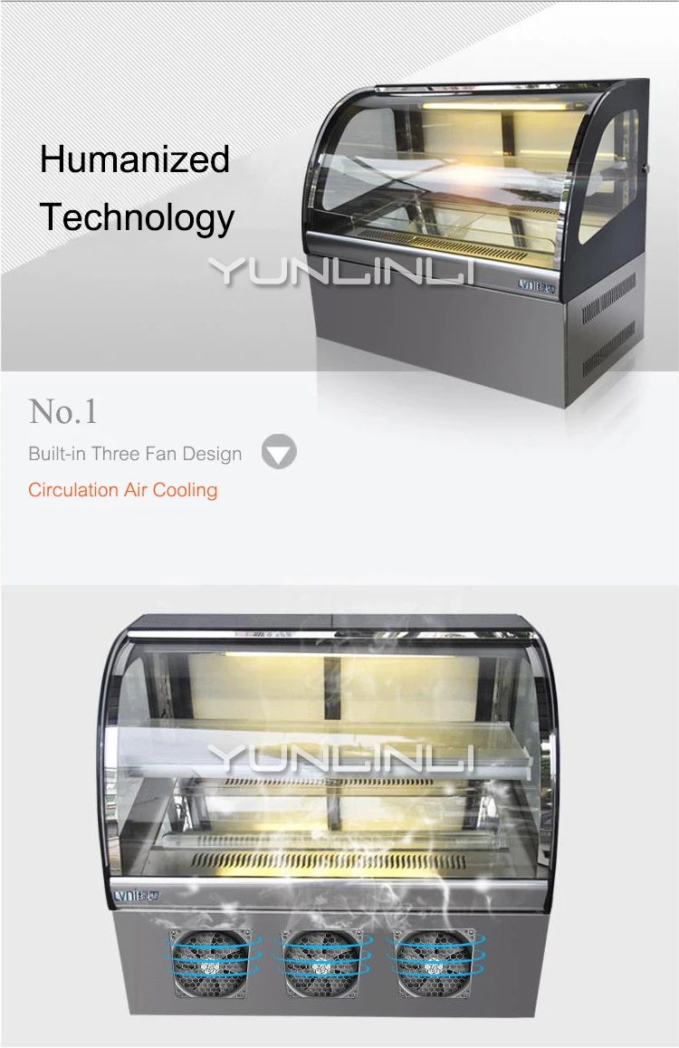 Cake Refrigerated Cabinet Commercial Bread/Fruit/Dessert Display Cabinet Commercial Food Cold Storage Case LN-CT-90