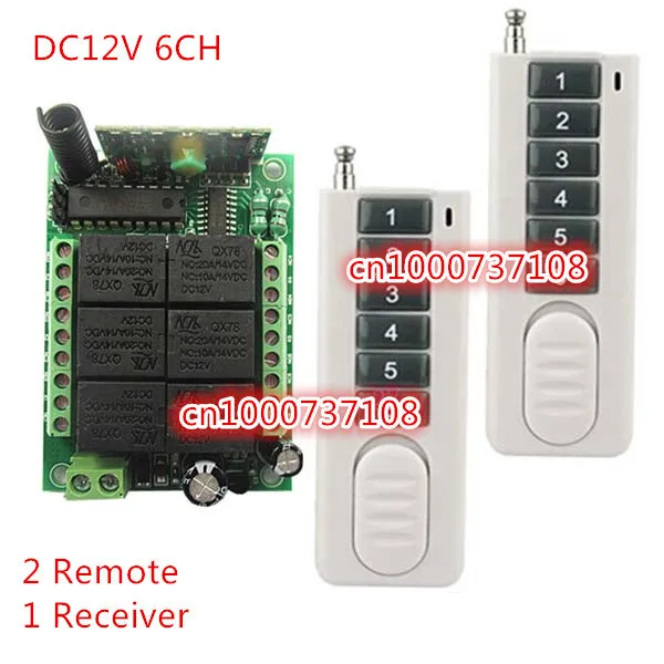 DC12V 6 ch беспроводной пульт дистанционного управления Переключатель 10A приемника