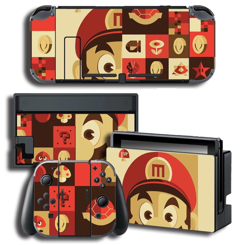 Odyssey виниловая Защитная Наклейка для кожи для nintendo Switch NS консоль+ контроллер+ подставка держатель Защитная пленка цветные Стикеры