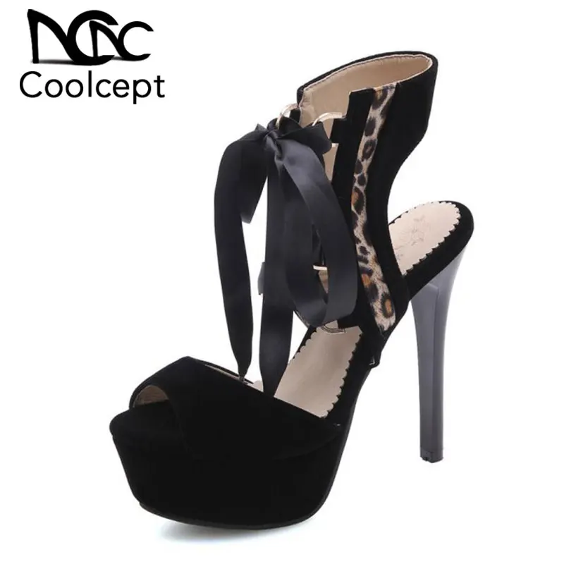 CoolCept/женские босоножки на высоком каблуке Модная летняя обувь платформе с