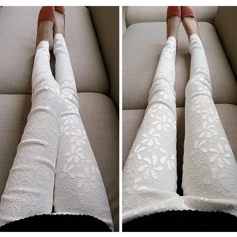 Кружевные брюки новинка 2021 корейский стиль лето-осень большие размеры