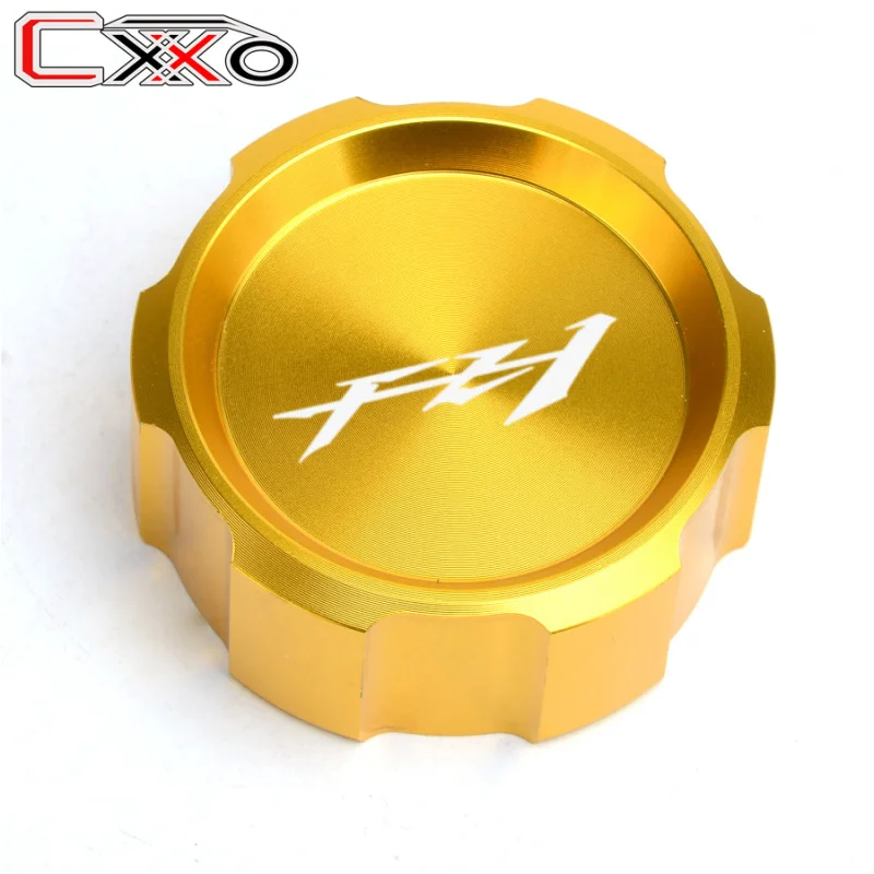 Rear gold Выбирает передний тормоз и задние дисковые тормоза тормозной цилиндр для жидкости мастер Крышка Резервуара Кепки для YAMAHA FZ1 фазер 2006- FZ1S FZ8S FZ8 фазер - Цвет: Rear gold