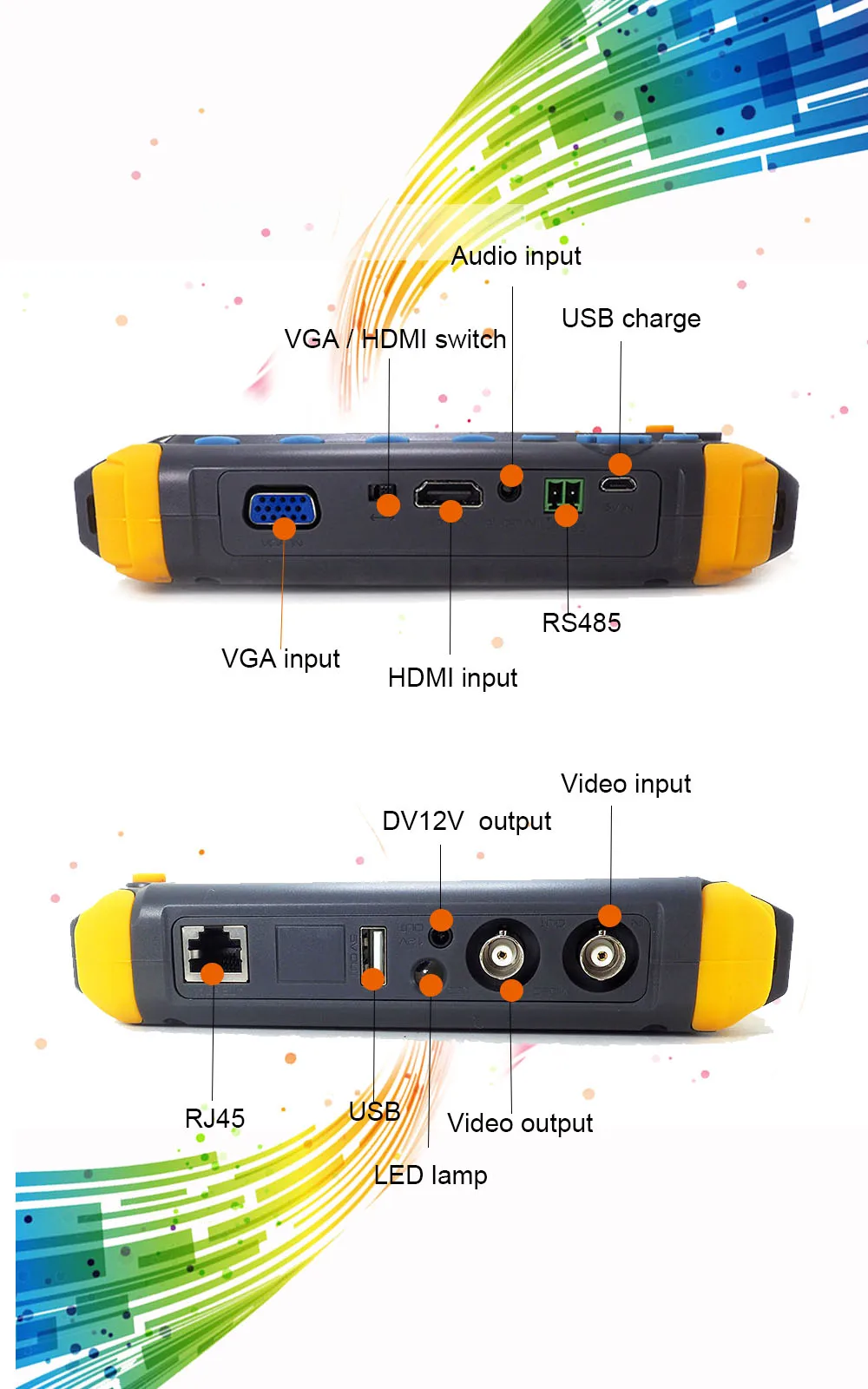 5 дюймов 4 в 1 HD тестер систем Скрытого видеонаблюдения с дисплеем AHD CVI TVI CVBS камера