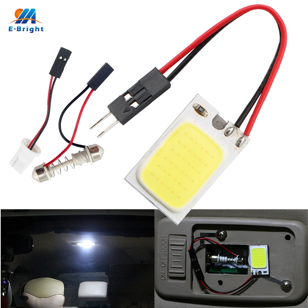 YM E Bright 15*25 мм 100 шт. чипы высокой мощности COB 18 чипов LED 12V Festoon T10 адаптер