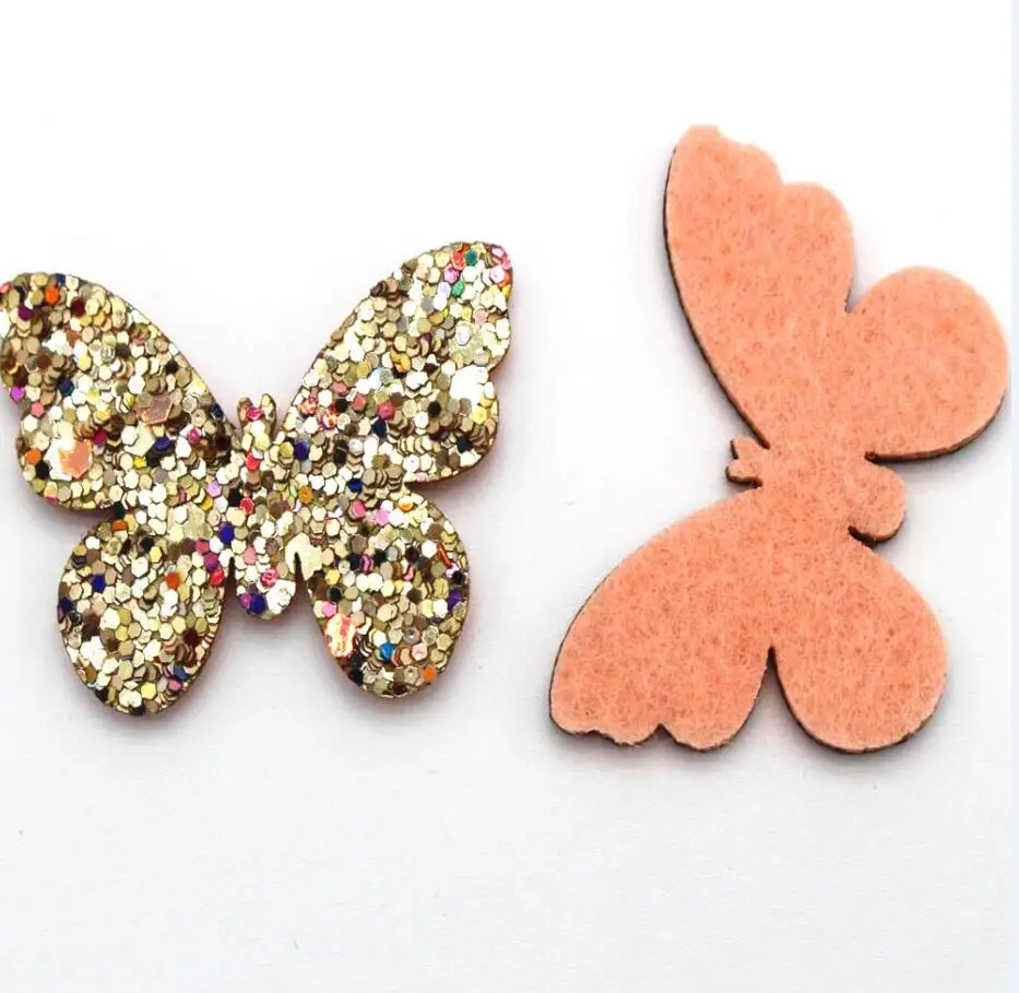 40x30mm10pcs Красочные заколки в виде бабочек светлые DIY детские головные уборы ремесла аксессуары одежда шляпа смешанные - Цвет: Светло-серый