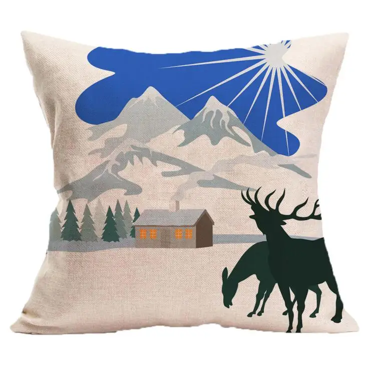 50 шт./лот индивидуальный дизайн льняная наволочка для подушки с принтом W HD