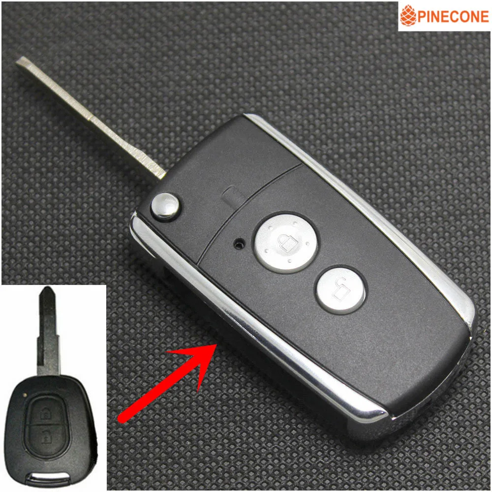 PINECONE для ключа оболочки Пекин BAIC двигатель E150 E130 EV160 EV200 SENOVA D20 ключ чехол 2 кнопки
