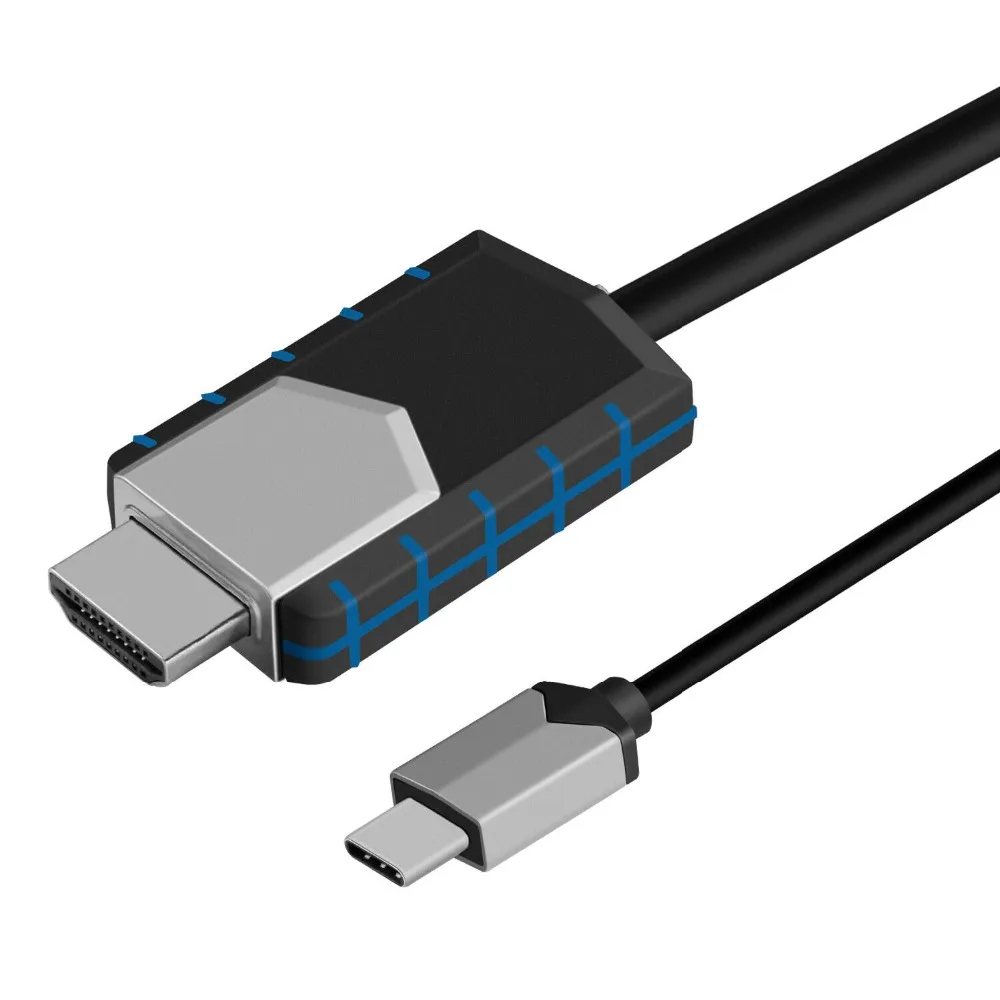 4K USB Type C к HDMI HDTV AV ТВ кабель адаптер для Samsung Galaxy S10 S9 MacBook с разъемом типа C|Кабели HDMI|