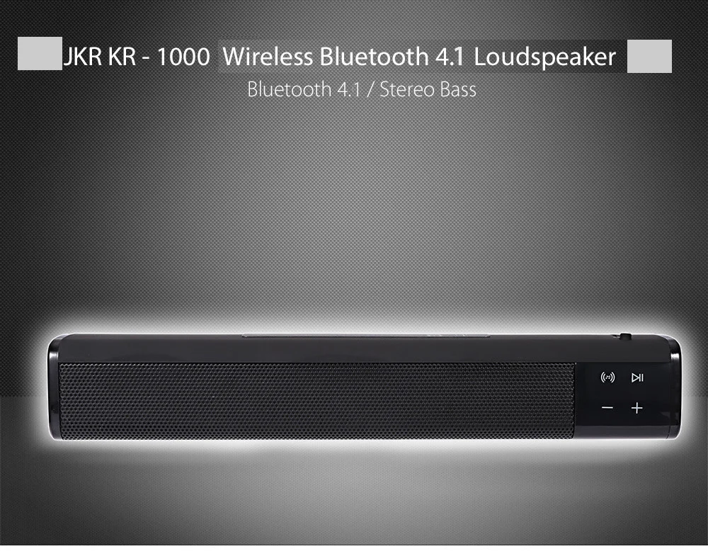 JKR KR-1000 Bluetooth динамик 20 Вт супер бас стерео беспроводной портативный громкий динамик AUX TF Карта звуковая панель для ТВ смартфон ПК