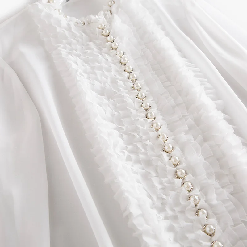 Недавно 2018 сезон: весна–лето Для женщин с длинным рукавом бисером шифоновое