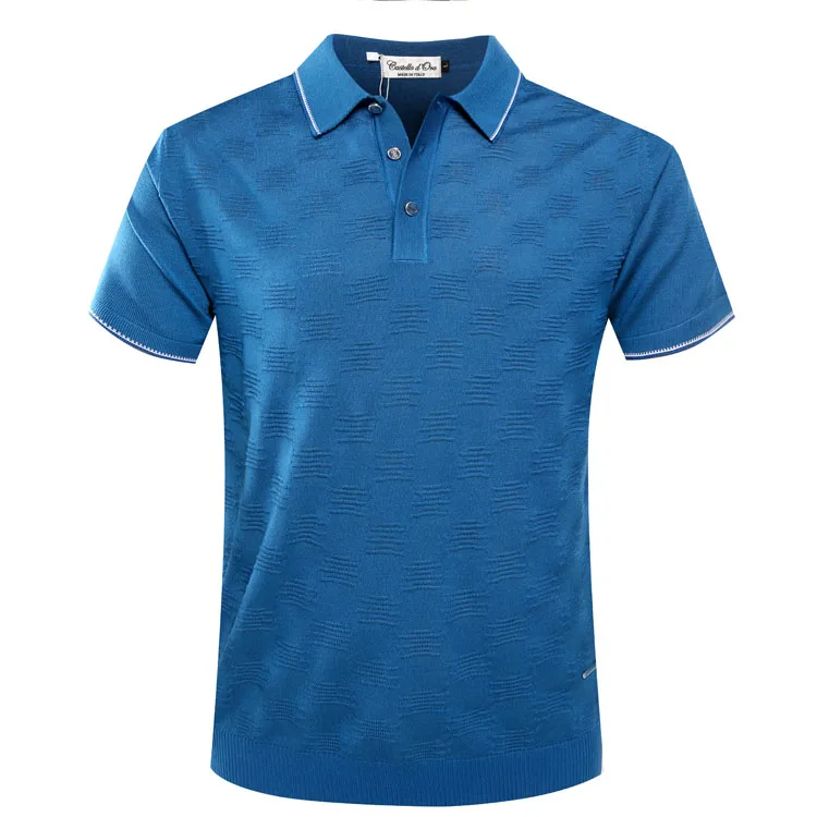 

Castello dOro T shirt men 2018 spring new style comfort geometry designed excellent fabric gentlman clothing free shipping
