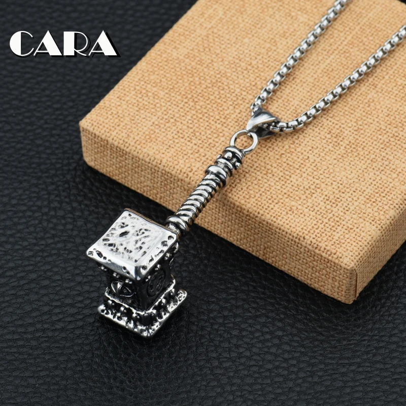 Модный новый бренд мужской 316L нержавеющая сталь молоток подвеска с тором