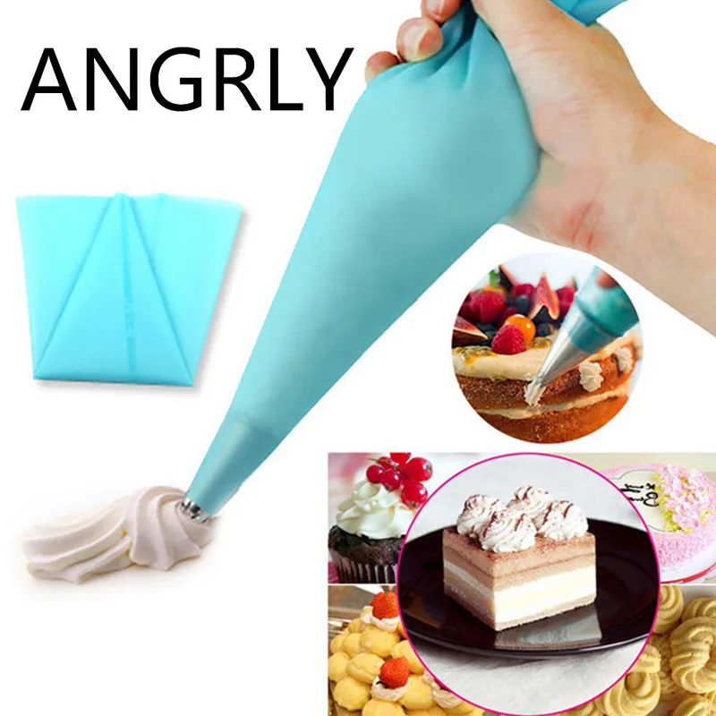 ANGRLY кухонная силиконовая глазурь кондитерский мешок для крема инструмент