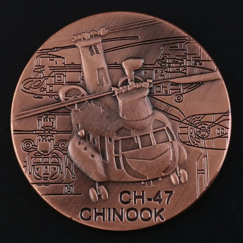 Китайский CH 47 вертолет Памятная коллекция монет подарок сувенир для