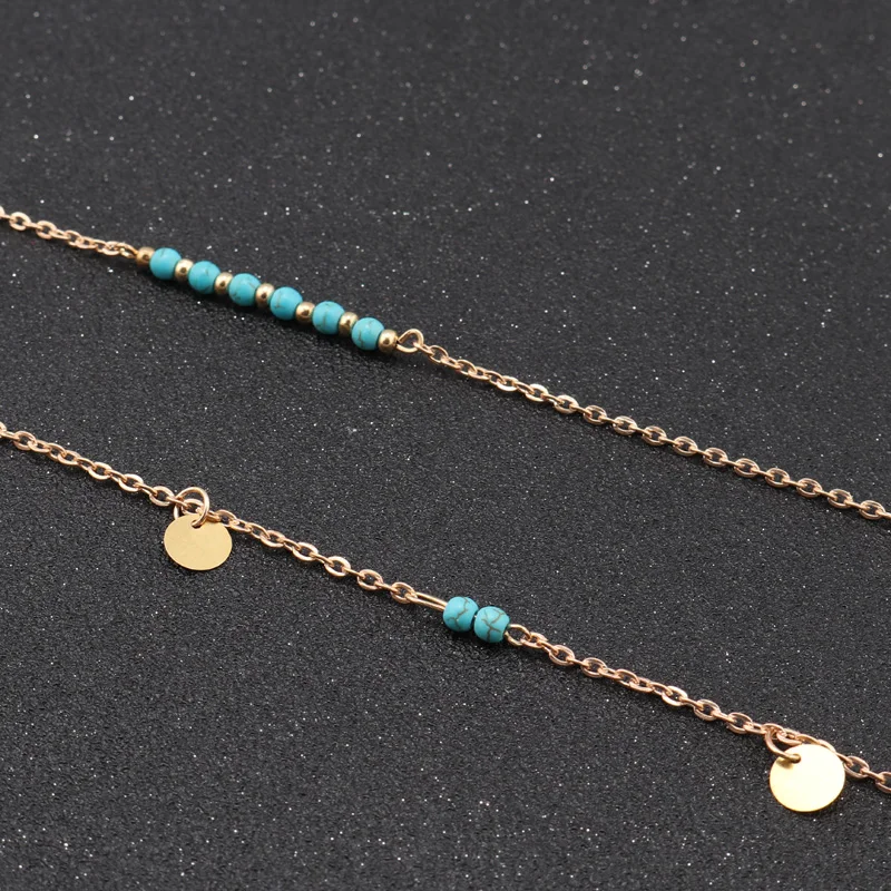 Tenande 2 цвета богемные двухслойные массивные бусы с блестками из натурального