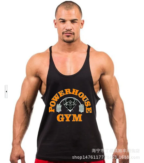 Большой размер мужской жилет для бодибилдинга тренажерный зал POW спортивные