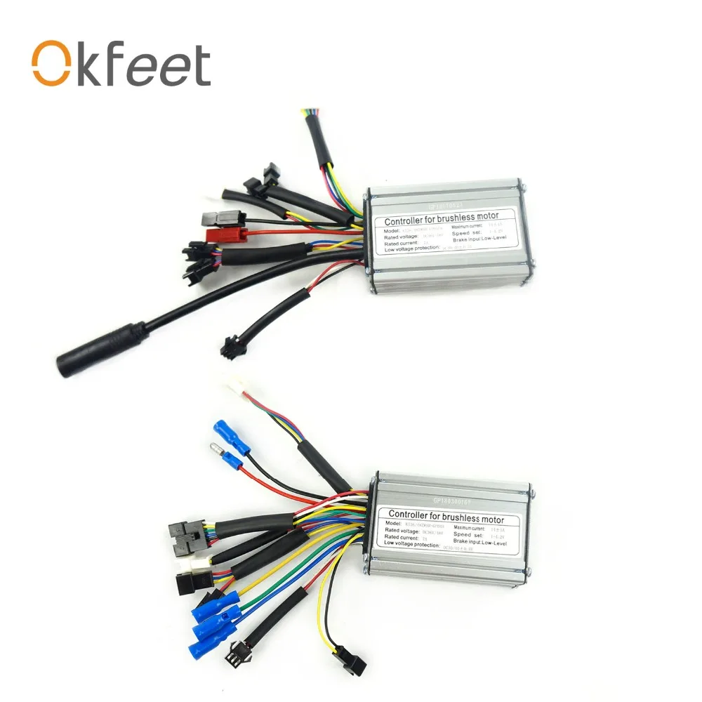 Okfeet 36 V/48 V 14A Электрический велосипед sSandard Squarewave контроллер светильник Функция KT серии 250 W/350 Вт Мотор cConversion комплект