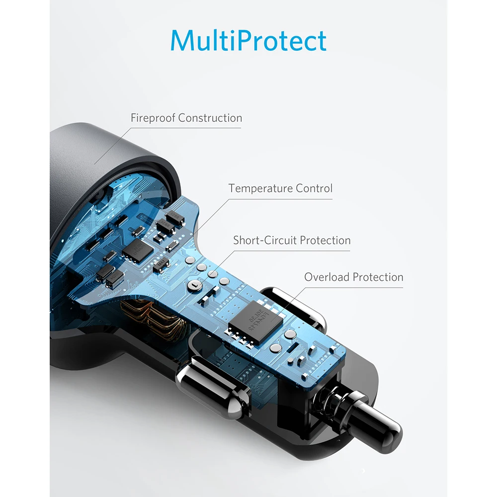 anker car charger usb c 30w 2 port with 18w power delivery and 12w poweriq powerdrive pd 2 with led for ipad iphone and more free global shipping