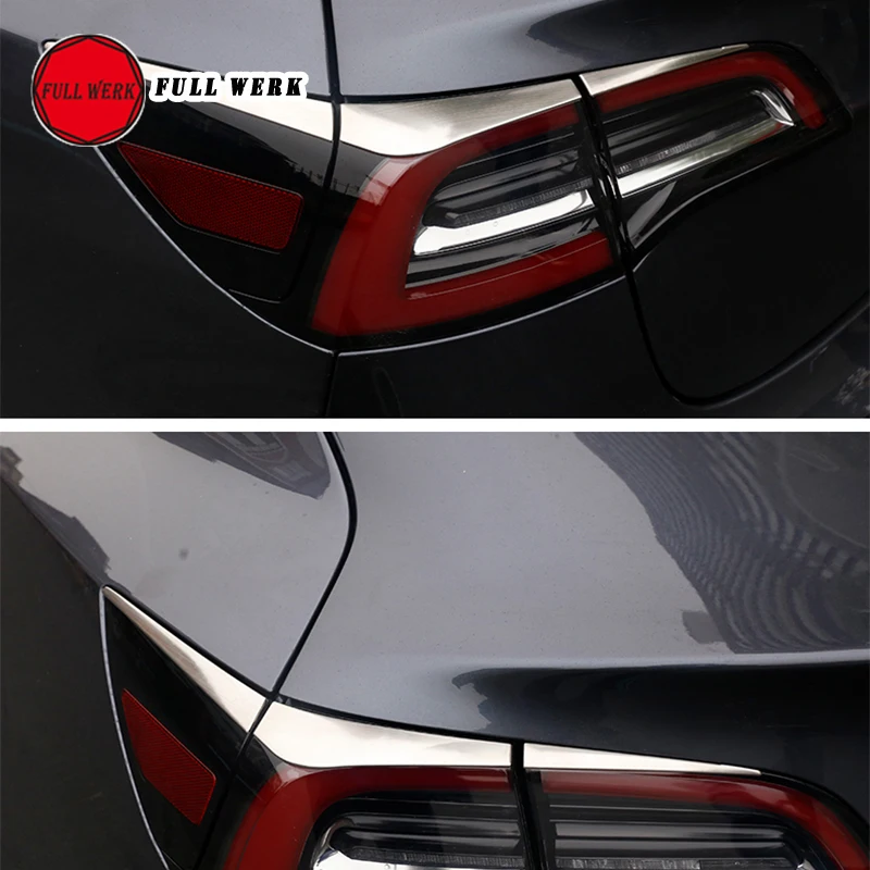 6 шт./компл. из нержавеющей стали автомобильная задняя фара отделка стоп сигнала