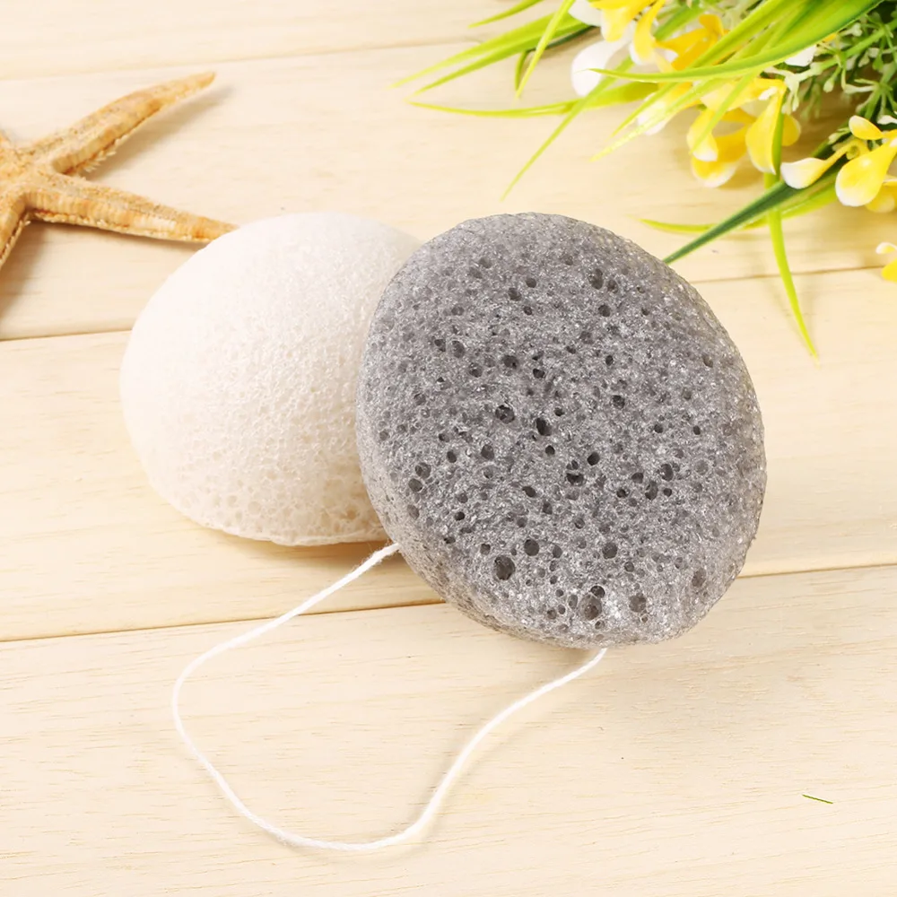 1 шт., натуральный спонж для лица Konjac Konnyaku, Очищающий спонж для умывания, для макияжа, зеленый, розовый, белый, доступны 3 цвета, esponja maquiagem
