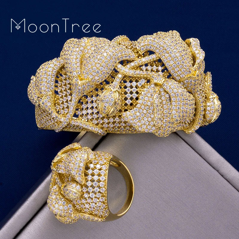 MoonTree цветы бегонии Роскошные подсолнечника Полный AAA кубического циркония для