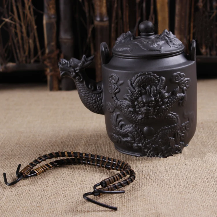780 мл Дракон Чай pots фиолетовый глины Чай горшок Zisha Чайник Китайский кунг-фу Drinkware большой Ёмкость Чай чайник Керамика чай комплект