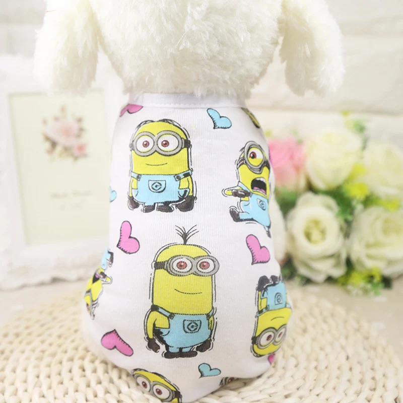 Модный летний костюм кошки одежда футболка с мультяшным котом жилет для домашних