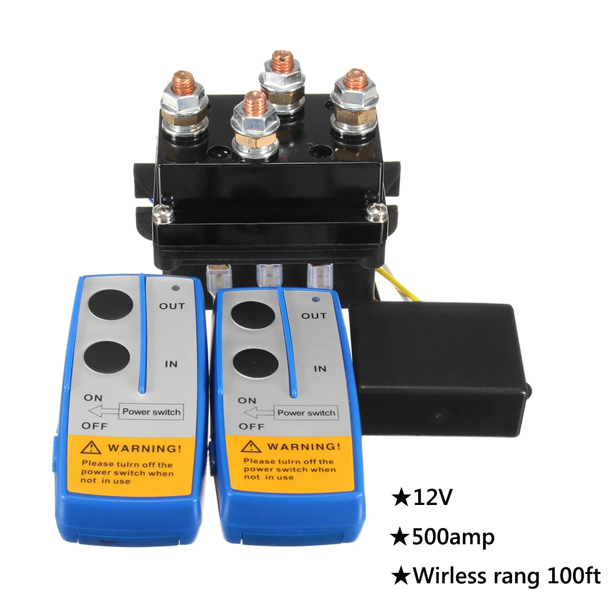 12V 500Amp HD контактор лебедки управления соленоида двойной беспроводной пульт дистанционного восстановления 4x4
