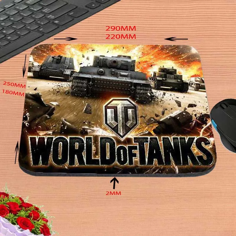 Новое поступление, игровой коврик для мыши World Of Tank на заказ, компьютерный ноутбук, нескользящий коврик для мыши 18*22/25*20/29*25*2 см - Цвет: 200mmx250mmx2mm