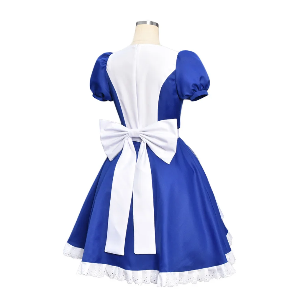 Игра Алиса безумие возвращается Косплей Костюм Хэллоуин Карнавал Униформа синяя