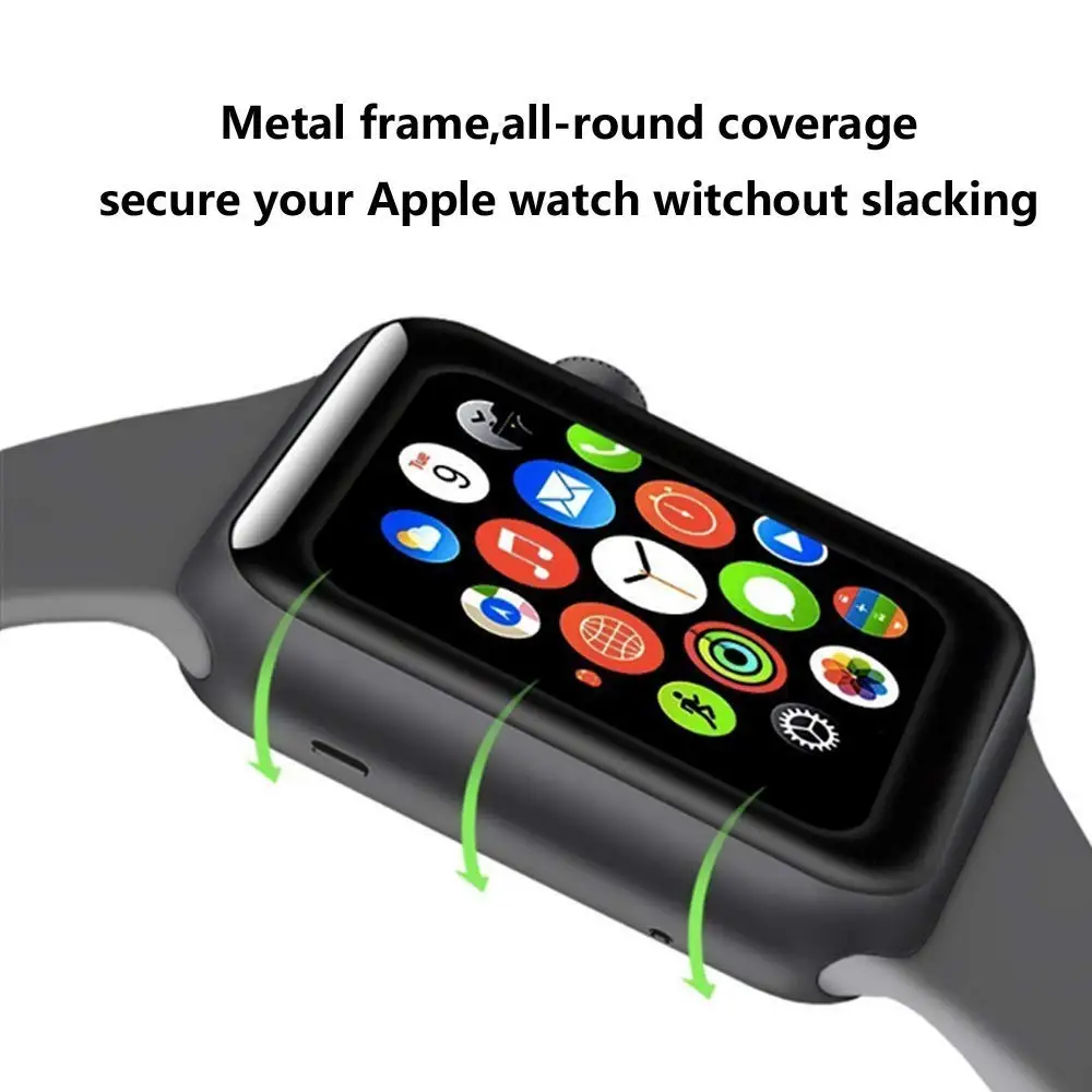 9H 3D полное клеевое закаленное стекло для Apple Watch 38 42 40 44 мм покрытие изогнутые края