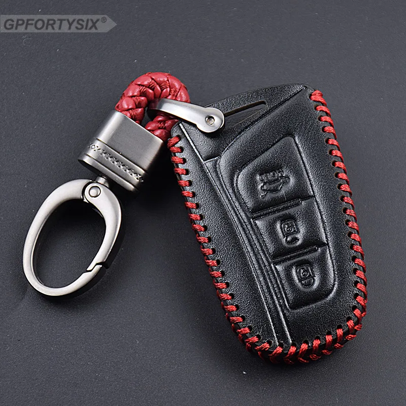 Кожаный чехол для ключей стайлинга автомобиля Hyundai Santa Fe IX45 2013 2014 2015 2016 защитный