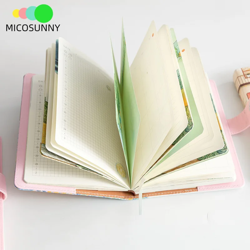 A5 Bullet Journal кожаный ежедневник планировщик путешествия блокнот с цветными страницами офисный блокнот канцелярские принадлежности D40