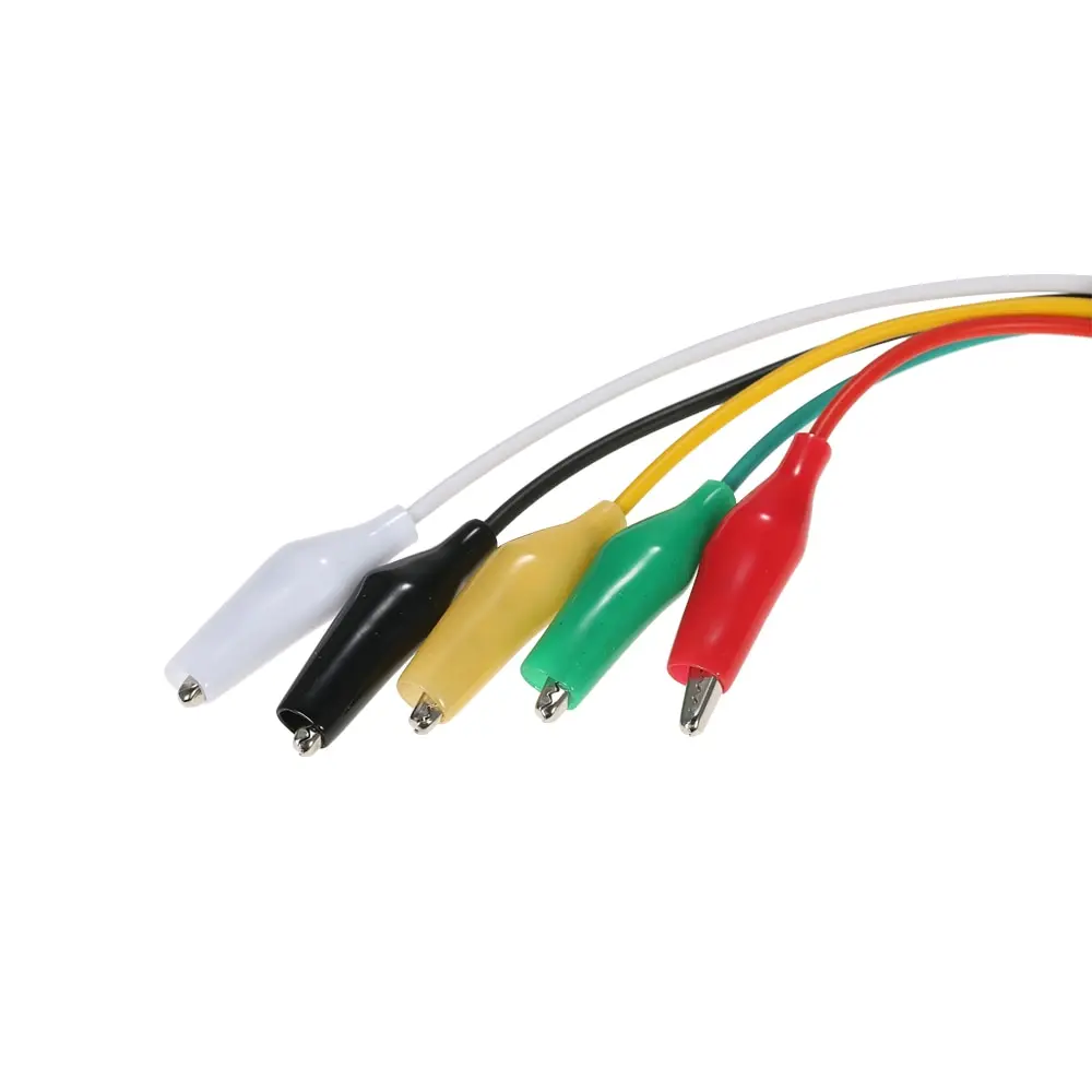 20 шт Тесты провода с двойным концом зажимы типа крокодил изолированные кабель