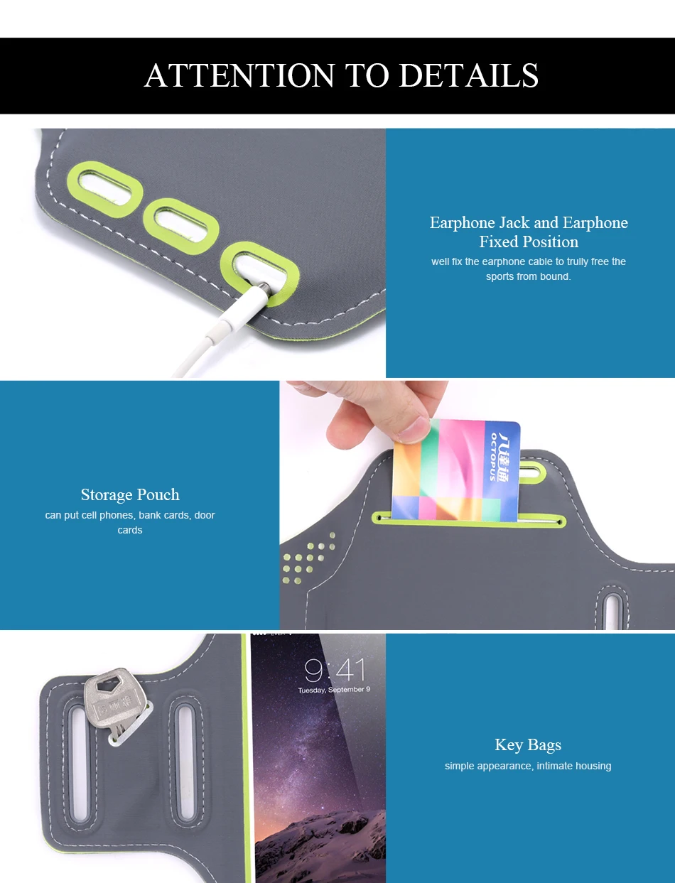FLOVEME 4," /5,5" водонепроницаемый спортивный ремень на руку чехол для iPhone 6 6s Plus 7 8X10 Универсальный чехол для наружного бега чехол для телефона
