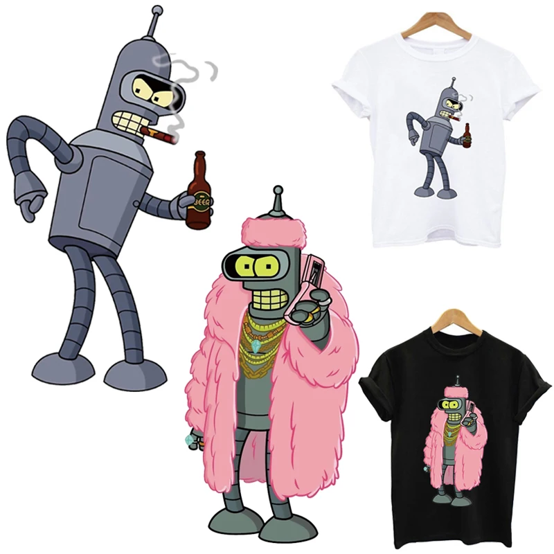 Futurama патч полоски на одежде наклейки гладить на патчи Термочувствительная одежда Применение одной теплопередачи аппликация Топ
