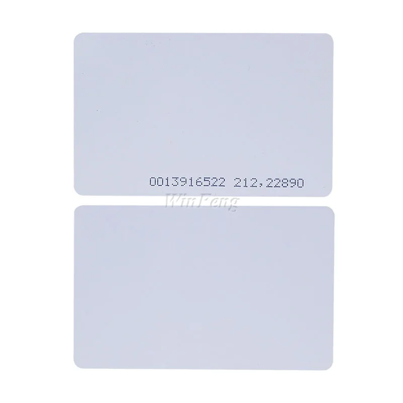 10 шт./лот контроль доступа 125 кГц TK4100 EM4100 Близость RFID смарт-чип карты 0,8 мм только чтение для управления членством