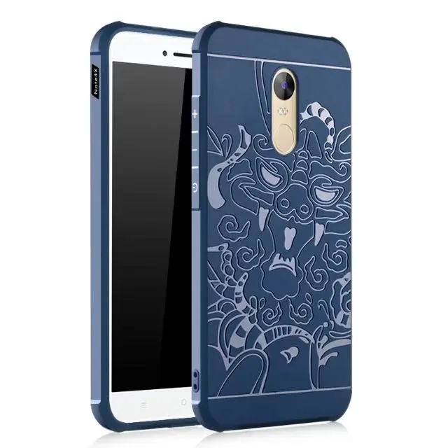 100 шт. 3D Дракон Чехол Для Сяо Mi красный 5 плюс 5A note5a 5x 4x Note Мягкий противоударный