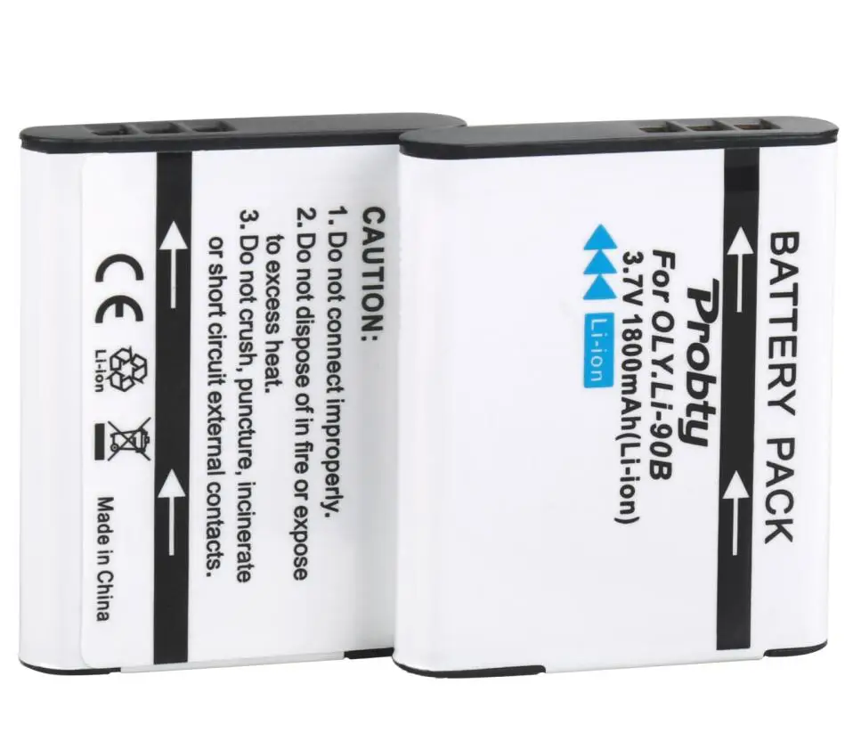 LI-90B Камера Батарея+ зарядка для Olympus жесткая TG-1 iHS TG-2 iHS TG-3 TG-4 SH50 Olympus SH-1 Olympus SH-50 iHS Olympus SH-60 - Цвет: 2 battery