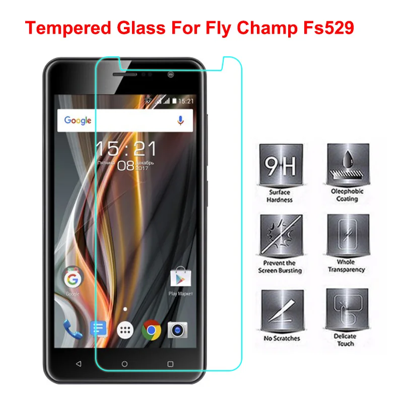 Закаленное стекло fly champ Fs529 Защитная пленка для экрана для fly fs529 champ 2.5D 9h Защитная пленка для Fs 529