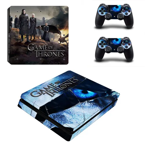 Игра престолов получил PS4 тонкий стикер кожи для sony playstation 4 консоли и 2 контроллеров PS4 тонкий стикер кожи наклейка - Цвет: YSP4S-3538