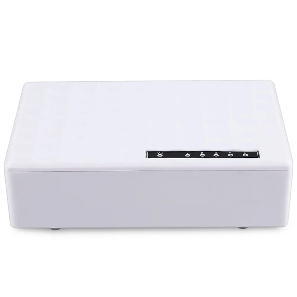Energy Saving High Quality White Network Switch Plug and Play 5 Port 100Mbps RJ45 Hub Splitter With LED Light | Компьютеры и офис