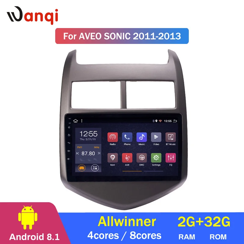 2G ram 32G rom 9 дюймов android 8,1 автомобильный dvd Мультимедиа gps навигационная система для Chevrolet Aveo/Sonic 2011-2013
