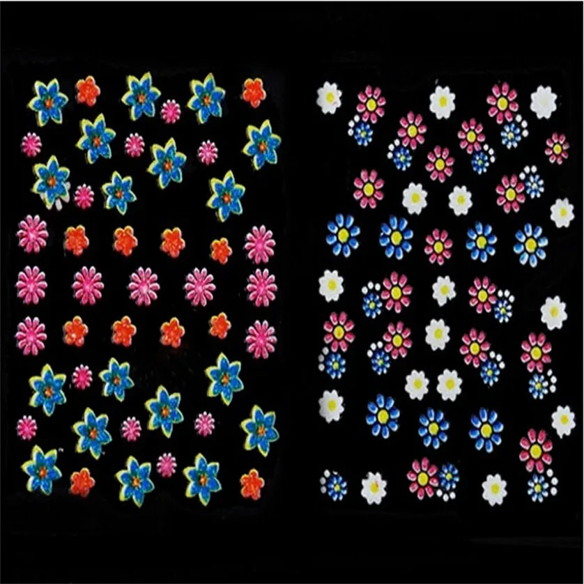 Гель лак для ногтей 30 шт. 3D дизайн наклейка дизайна маникюра разные цвета цветок